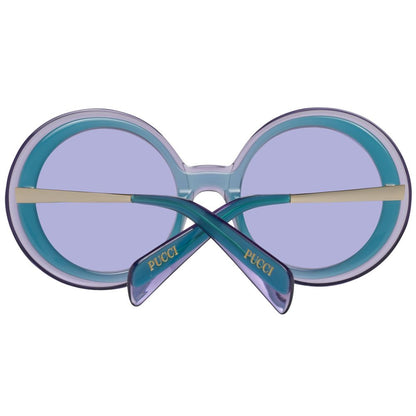 Emilio Pucci Turquoise Metal & Plastic Sunglasses