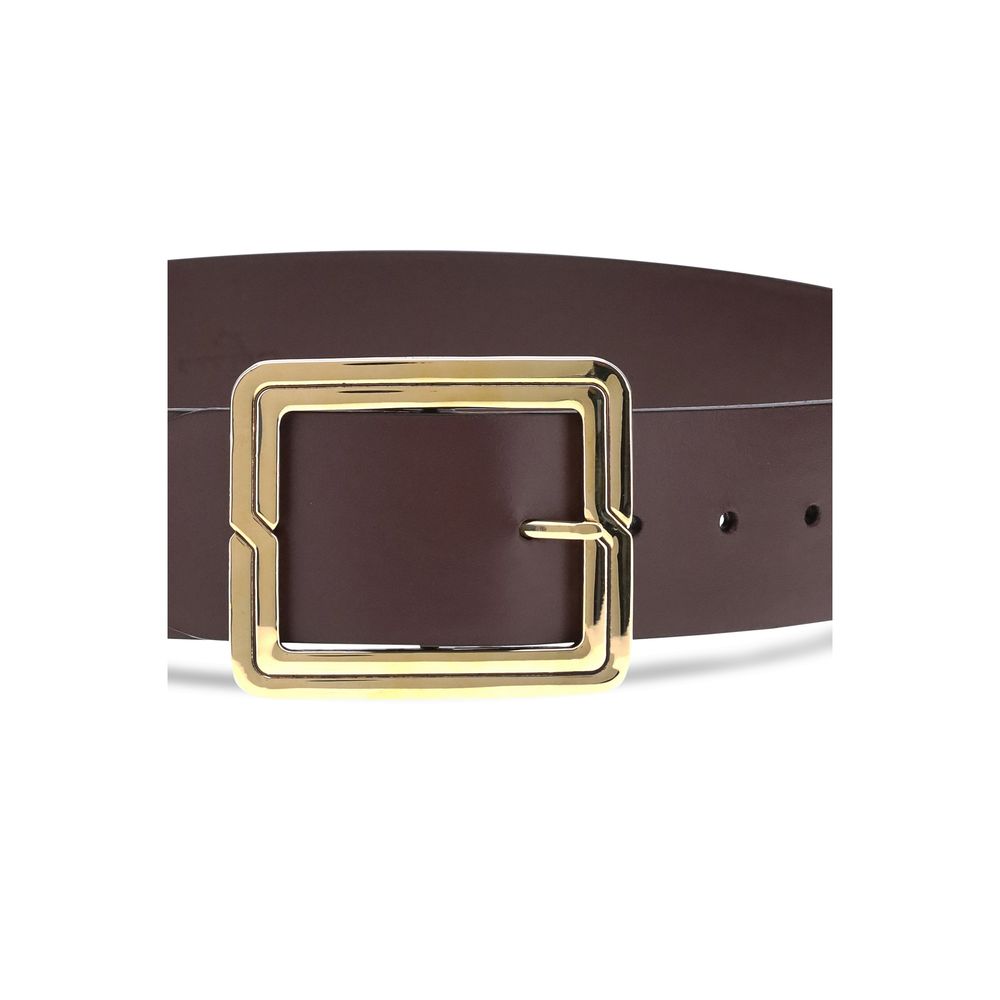 Etro Brown Calf Leather Bos Taurus Regular Belt