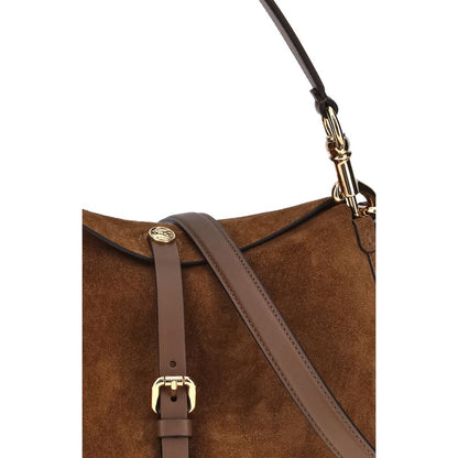 Etro Brown Calf Leather Bos Taurus Shoulder Bag