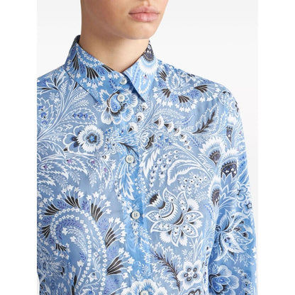Etro Shirts Clear Blue Shirts