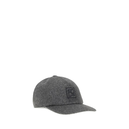 Fendi Gray Wool Cap (Baseball Hat)