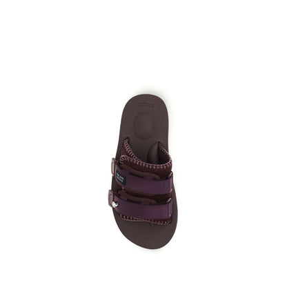Forte_Forte Purple Polyester Strap-On Sandals