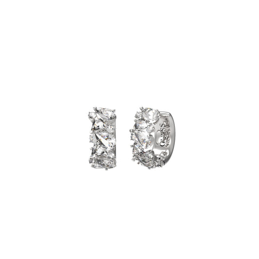 GUESS JEWELS JEWELRY Mod. JUBE04411JWRHT-U sparkling silver earrings with crystals