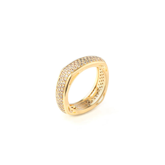 GUESS JEWELS JEWELRY Mod. JUBR04675JWYG54 gold ring with sparkling stones