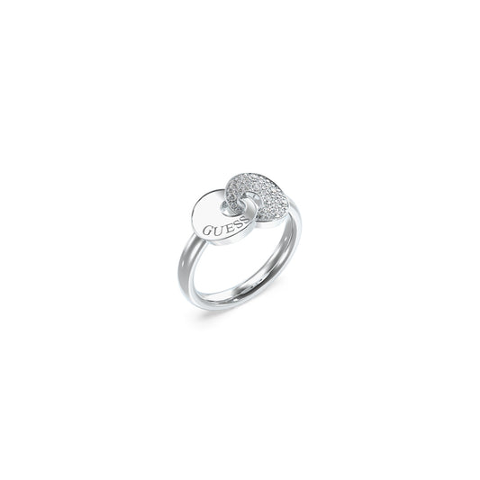 GUESS JEWELS JEWELRY Mod. JUBR05222JWRH54 silver ring with elegant design featuring sparkling accents.