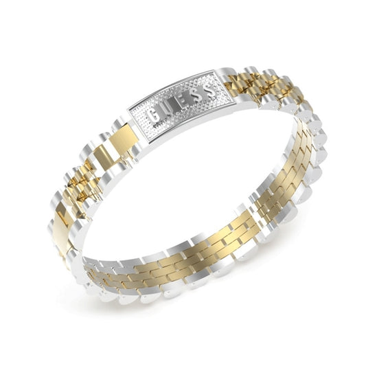 GUESS JEWELS JEWELRY Mod. JUMB03201JWYGSTT-U gold and silver bracelet