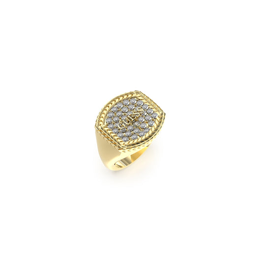Alt Tag: GUESS JEWELS JEWELRY Mod. JUMR05019JWYG62 gold and rhinestone ring