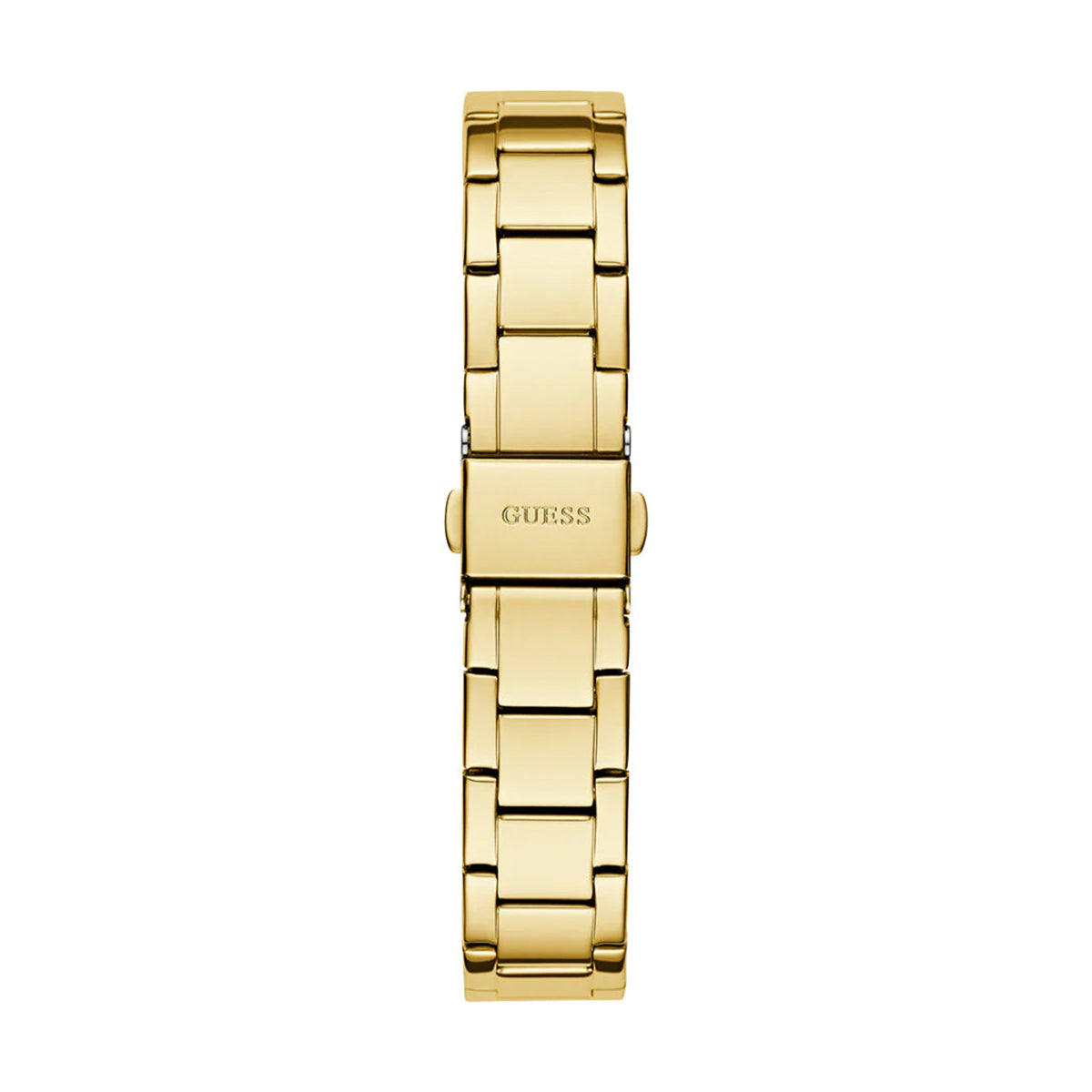 GUESS Mod. CHARLOTTE gold wristwatch strap made of SS IP Gold, showcasing elegant design and quality craftsmanship.