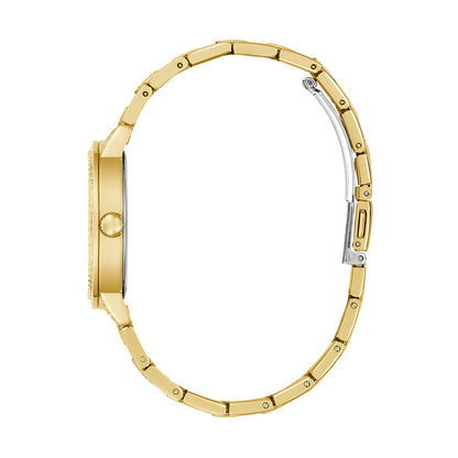 Side view of GUESS Mod. G LACE gold wristwatch