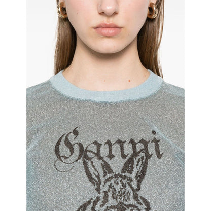 Ganni Bunny-detail top Topwear