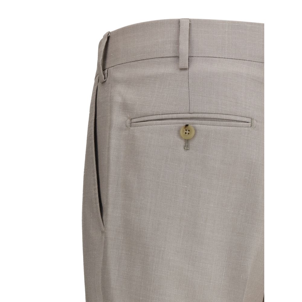 Gi Capri Beige Fleece Wool Two-Piece Suit