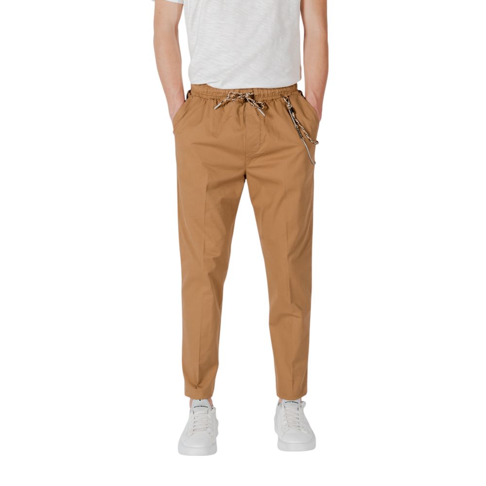 Gianni Lupo Brown Cotton Casual Pants