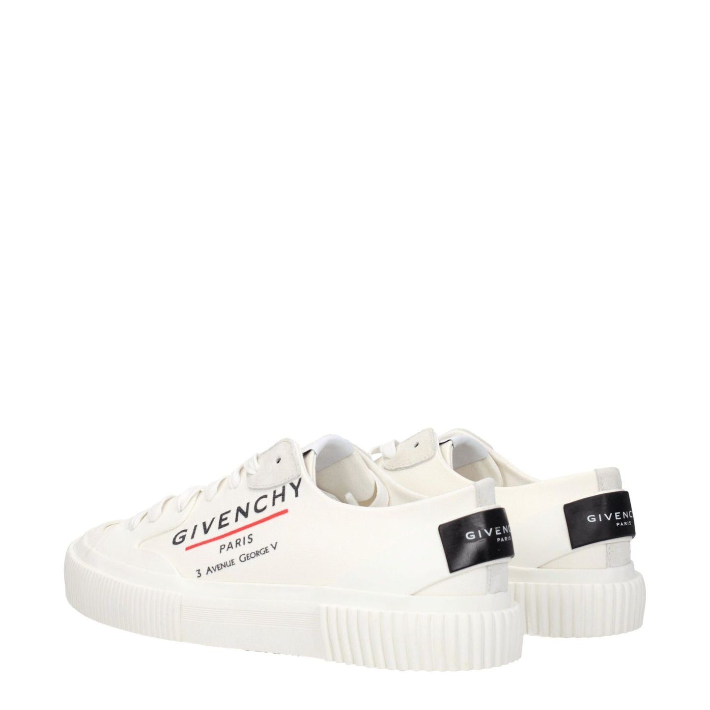 Givenchy Beige Fabric Low Top Sneakers with logos, lace-up closure, suede material, and rubber sole, featuring a vintage and aged effect.