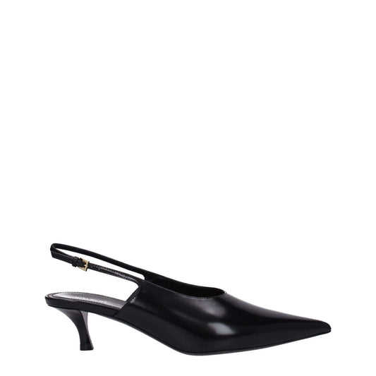 Givenchy Black Leather Mid Heel Pumps, pointy toe, buckle closure, 5.5 cm heel, casual style, leather sole, MPN BE402XE1YC001.