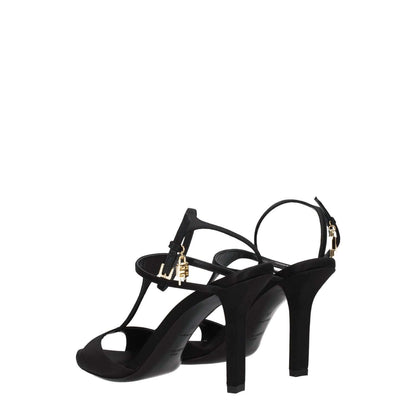 Givenchy Black Satin Stiletto Heel Sandals