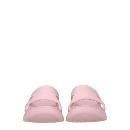 Givenchy Pink Cotton Slippers with back logo, open toe, mid heels, blush rubber design, casual style, MPN: BE305AE194682.