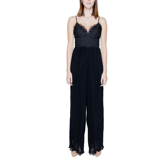 Guess Black Polyester Jumpsuit