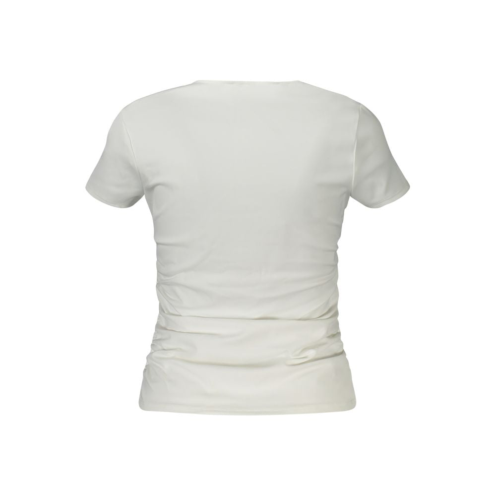 Back view of Guess Jeans White Spandex Women T-Shirt