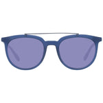 Hackett Blue Men Sunglass with blue acetate frame and plastic lenses, aviator style, full-rim, 100% UVA & UVB protection, size 52-19-145.