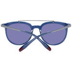 Hackett Blue Men Sunglass full-rim aviator style with acetate frame & plastic lenses, offering 100% UVA/UVB protection. Frame size 52-19-145.