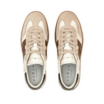 Top view of Hogan Pre Hogan Cool Sneakers in beige with front lace-up, round toe, and branded insole.