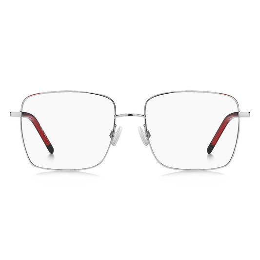 Hugo Boss Silver Metal Frames glasses for women, model HG-1217-J2B, featuring silver-red metal frame, size 54/17/140 mm.