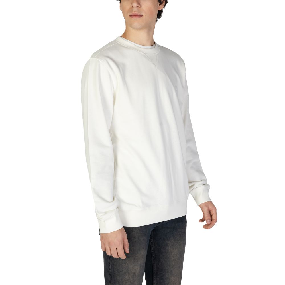 Hugo Boss White Cotton Sweatshirt