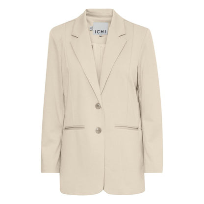 ICHI Beige Recycled Polyester Blazer