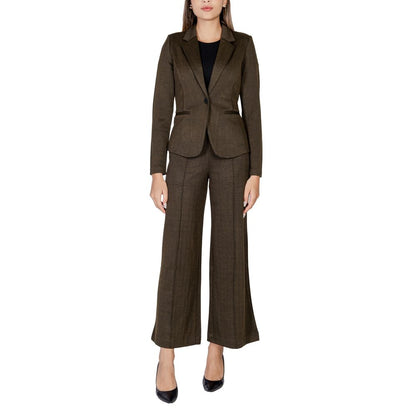 ICHI Green Polyester Blazer