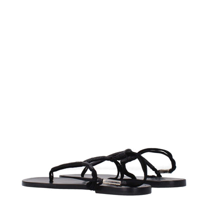 Isabel Marant Black Leather Flip-Flop Sandals with side logo, open toe, low flat heel, and leather sole. Casual style, MPN SD0058FAA2B03S01BK.