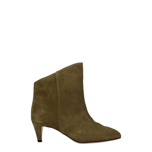 Isabel Marant Gray Leather Ankle Boots with 5.5 cm mid heels and pointy toe in suede and leather, style: country, MPN: BO0024FAA1A32S50TA.