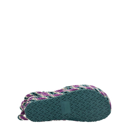 Isabel Marant Multicolor Fabric Flat Sandals with rubber sole and self-tie closure, casual style, open toe, mid heels, MPN SD0030FAA1B63S86LC