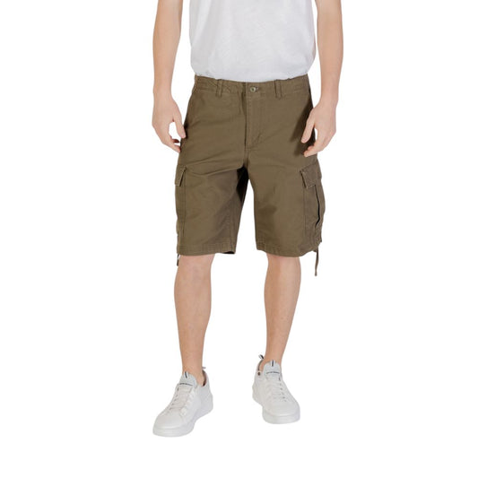 Jack Jones Green Cotton Bermuda Shorts