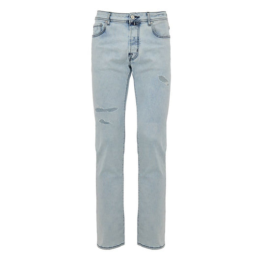 Jacob Cohen Blue Cotton Skinny Jeans