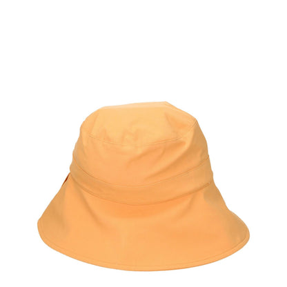 Jacquemus Orange Polyamide Bucket Hat featuring casual style with a blend of cotton and elastane in light orange, ideal for trendy outfits.