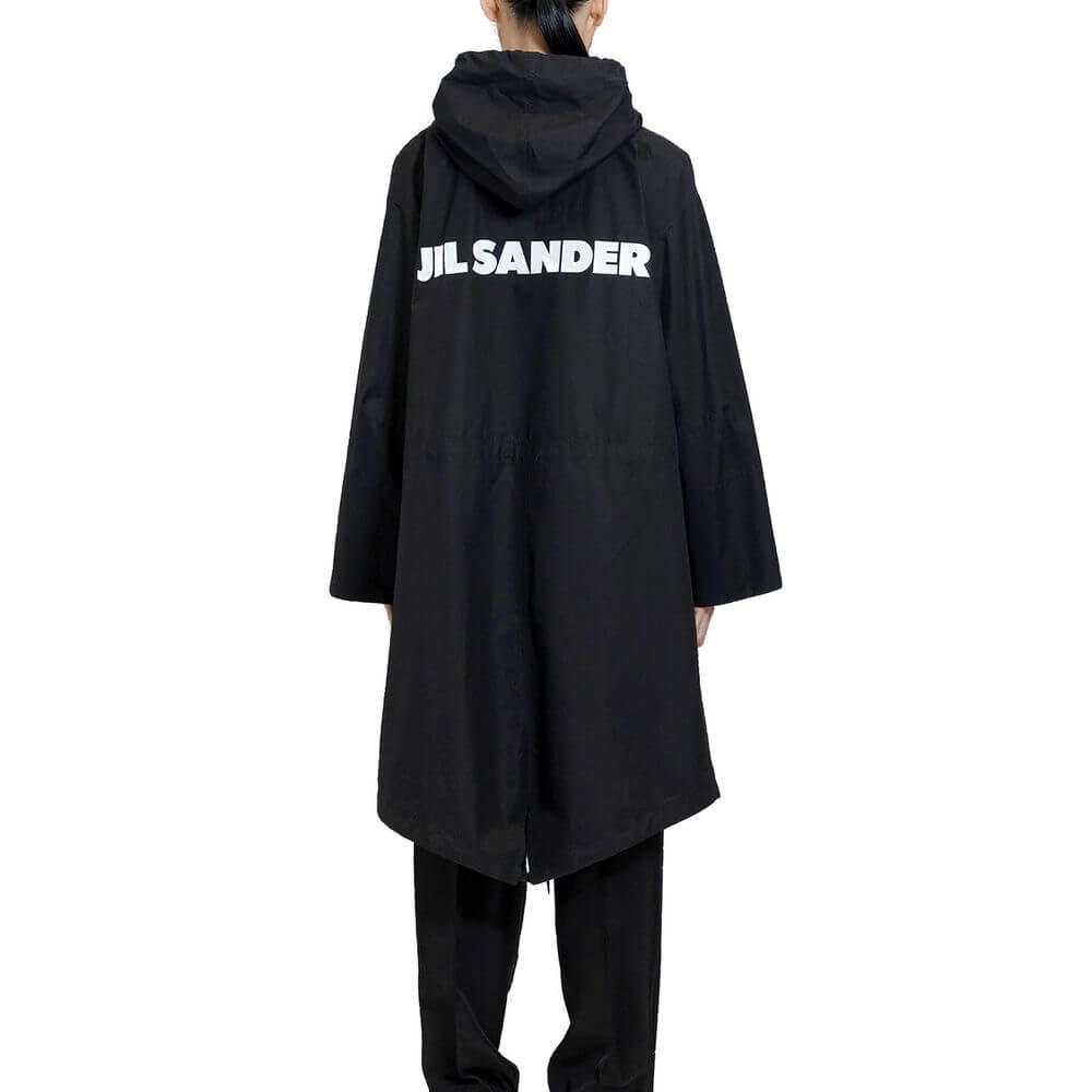 Jil Sander Mid-Length Cotton Hooded Parka