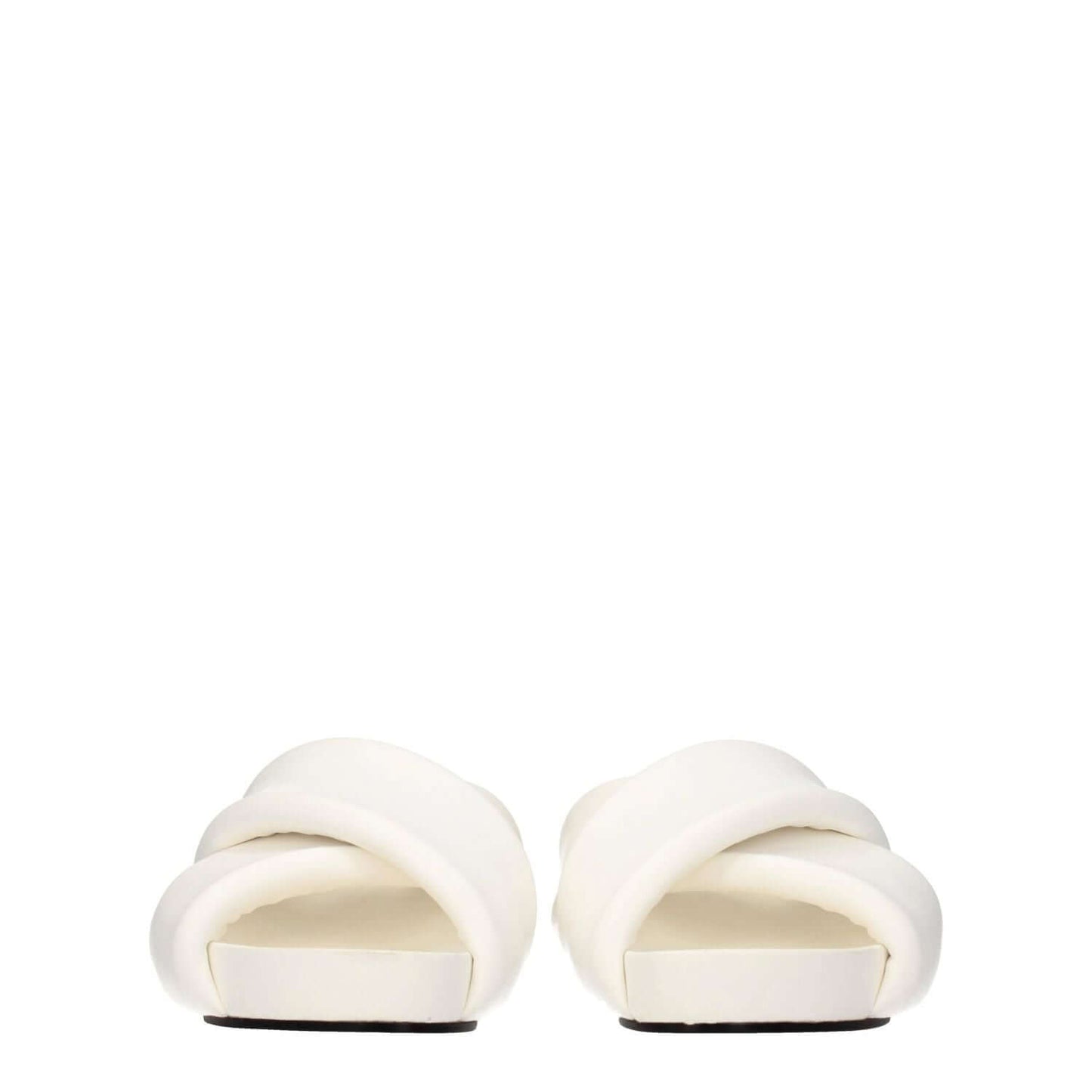 Jil Sander White Leather Slippers