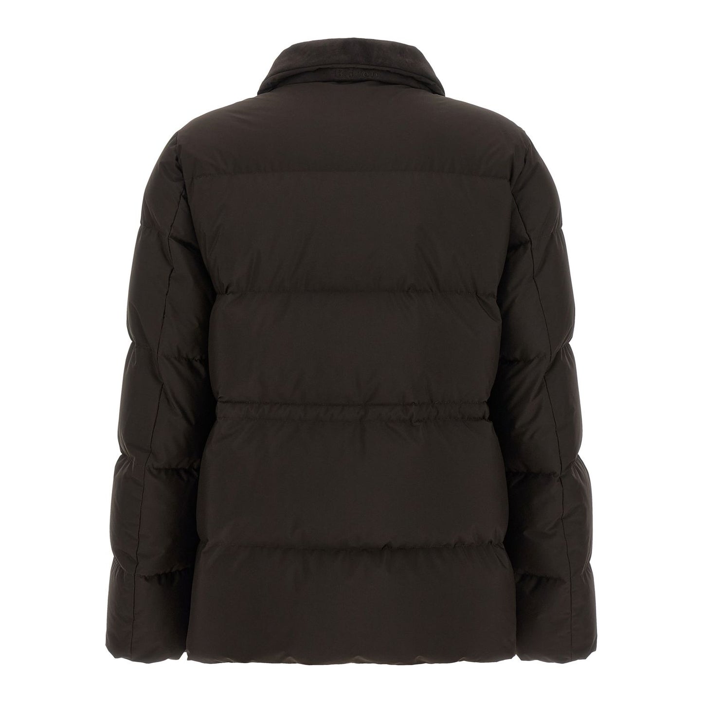 Kiton Brown Polyamide Full-Length Jacket