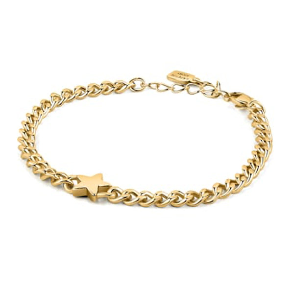Gold chain bracelet with star charm - LA PETITE STORY JEWELRY Mod. LPS05ARR77