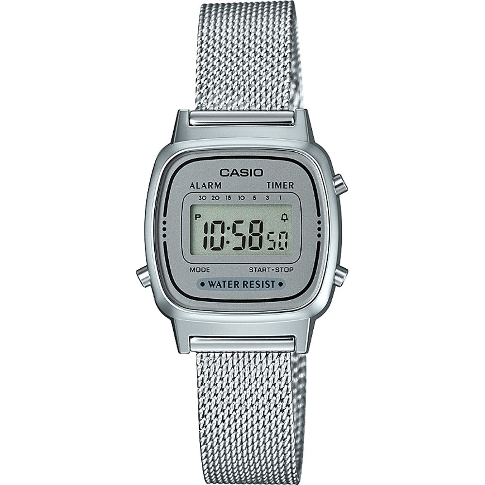 CASIO VINTAGE Mod. ICONIC MINI STEEL SILVER MESH WATCHES