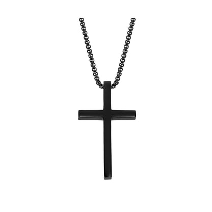 LOTUS JEWELS JEWELRY Mod. LS2370-1/1 black cross necklace on a chain