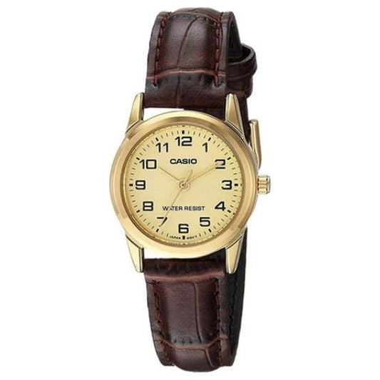 CASIO COLLECTION Mod. LADY 3H GOLD. LEATHER - GOLD-0