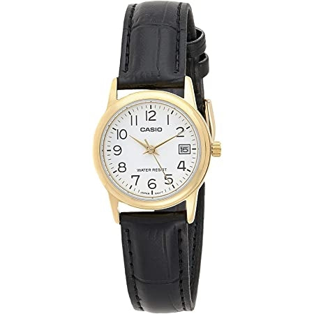 CASIO COLLECTION Mod. LADY DATE GOLD. LEATHER - WHITE-0