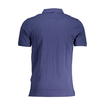 Levi's Blue Cotton Men Polo Shirt in a sleek short sleeve design, showcasing a classic blue hue perfect for casual style.