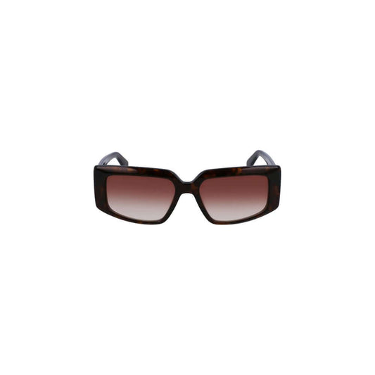 Liu Jo Brown Acetate Women Sunglasses with sleek rectangular lenses and brown hue for modern elegance.