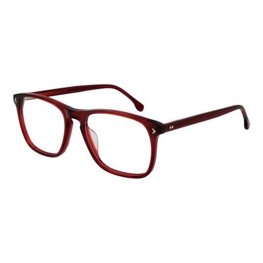 Lozza Red Men Glasses Frame, full-rim metal & plastic, spring hinge, temple length 140mm, bridge width 18mm, lens size 54mm, branded case included