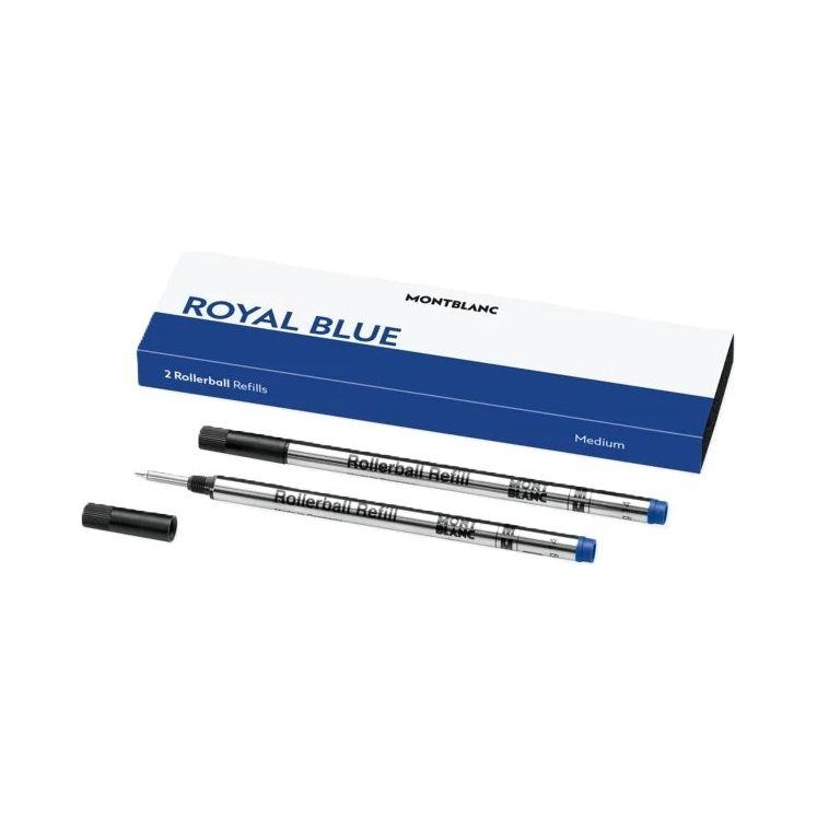 قلم حبر جاف MONTBLANC Mod. ROYAL BLUE - عبوات إعادة تعبئة - متوسط ​​- قطعتان