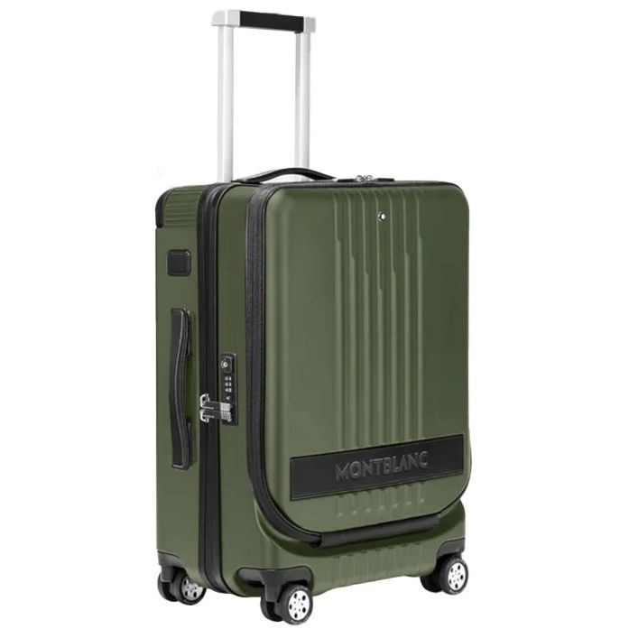 Front view with bag zipped and handles upright.