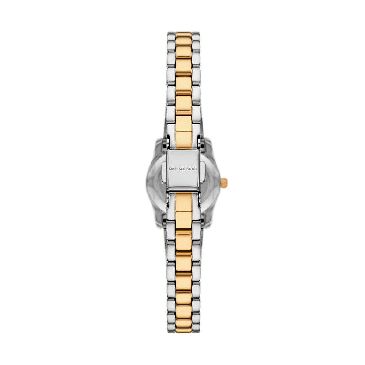 Alt Tag: MICHAEL KORS Mod. MIRCO LEXINGTON watch with two-tone bracelet, front view