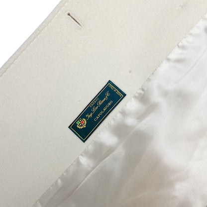 Interior label of Made in Italy White Wool Women Coat by Loro Piana.